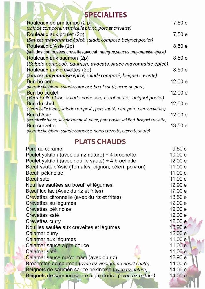 Kim d asie - Menu Image 1